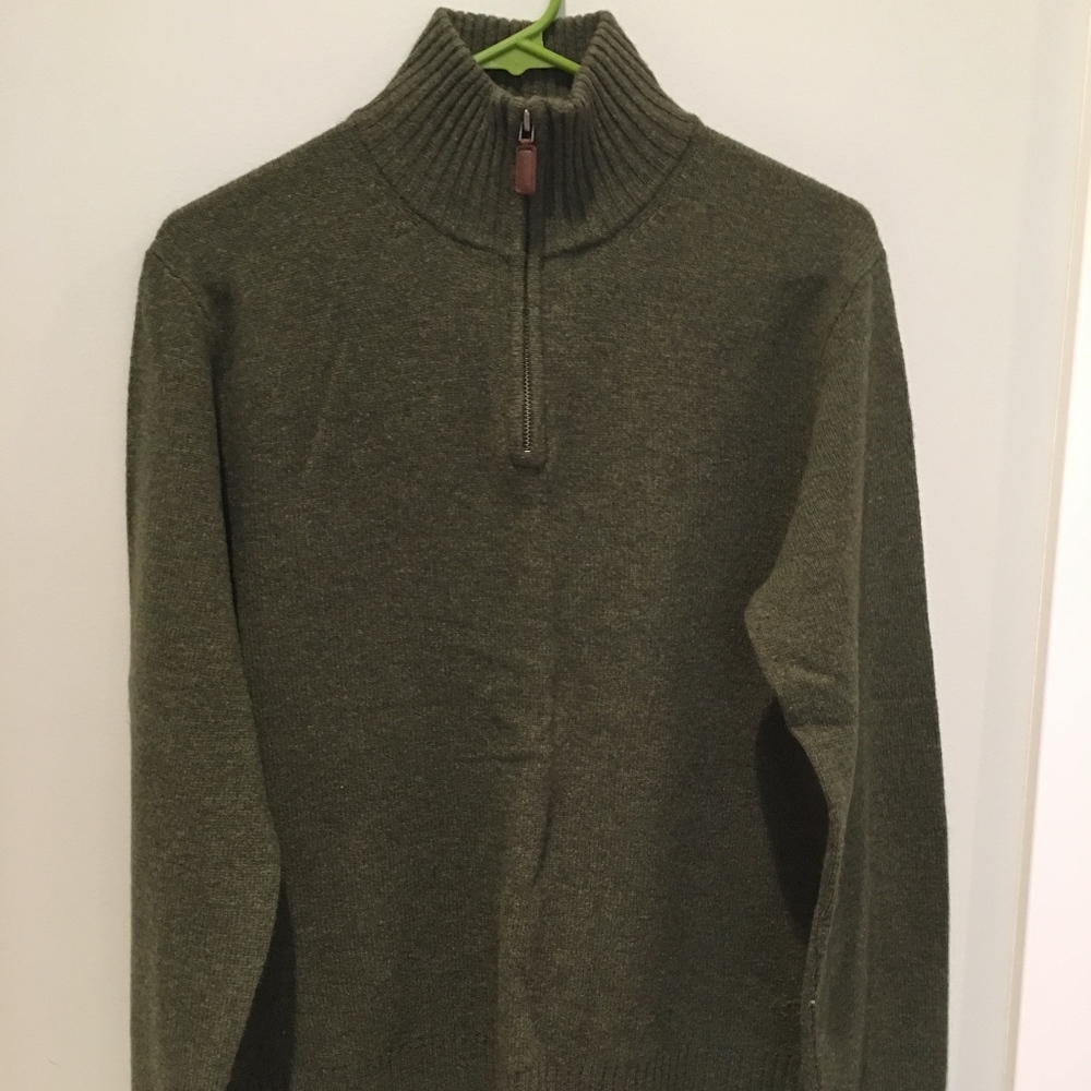 EUC Men's J.Crew Mock Neck Wool Sweater Olive - S